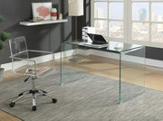 Ripley Glass Writing Desk Clear - Theo's Factory Direct Mattress & Furniture (Columbus, OH)