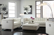 Chaviano Tufted Upholstered Sofa Pearl White - Theo's Factory Direct Mattress & Furniture (Columbus, OH)