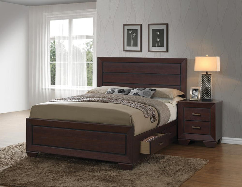 Kauffman California King, Eastren King, & Queen Panel Bed Dark Cocoa - Theo's Factory Direct Mattress & Furniture (Columbus, OH)