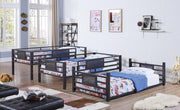 Rogen Twin Triple Bunk Bed Dark Bronze - Theo's Factory Direct Mattress & Furniture (Columbus, OH)