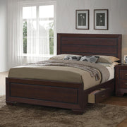 Kauffman California King, Eastren King, & Queen Panel Bed Dark Cocoa - Theo's Factory Direct Mattress & Furniture (Columbus, OH)