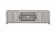 Burke 2-door TV Console Grey Driftwood - Theo's Factory Direct Mattress & Furniture (Columbus, OH)