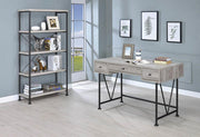 Analiese 4-shelf Bookcase Grey Driftwood - Theo's Factory Direct Mattress & Furniture (Columbus, OH)