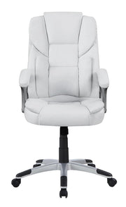 Kaffir Adjustable Height Office Chair White and Silver - Theo's Factory Direct Mattress & Furniture (Columbus, OH)