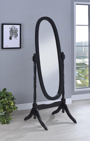 Cabot Rectangular Cheval Mirror with Arched Top Black - Theo's Factory Direct Mattress & Furniture (Columbus, OH)