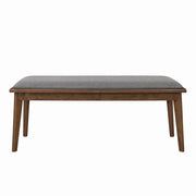 Alfredo Upholstered Dining Bench Grey and Natural Walnut - Theo's Factory Direct Mattress & Furniture (Columbus, OH)