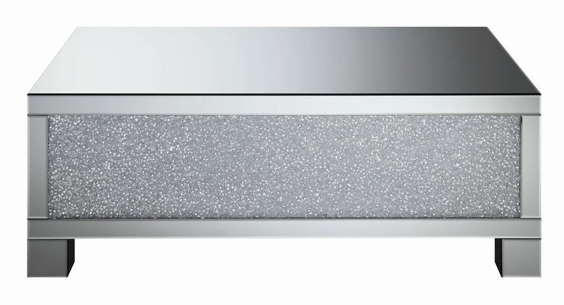 Gillian Rectangular Coffee Table Clear Mirror - Theo's Factory Direct Mattress & Furniture (Columbus, OH)