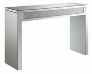 Gillian Rectangular Sofa Table Silver and Clear Mirror - Theo's Factory Direct Mattress & Furniture (Columbus, OH)