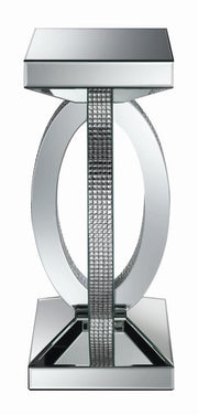 Amalia Square End Table with Lower Shelf Clear Mirror - Theo's Factory Direct Mattress & Furniture (Columbus, OH)