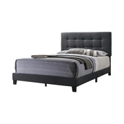 Mapes Tufted Upholstered Eastern King, Queen, Twin & Full Bed Charcoal & Grey - Theo's Factory Direct Mattress & Furniture (Columbus, OH)