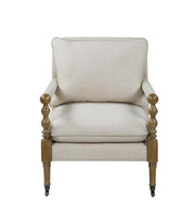 Dempsy Upholstered Accent Chair with Casters Beige - Theo's Factory Direct Mattress & Furniture (Columbus, OH)
