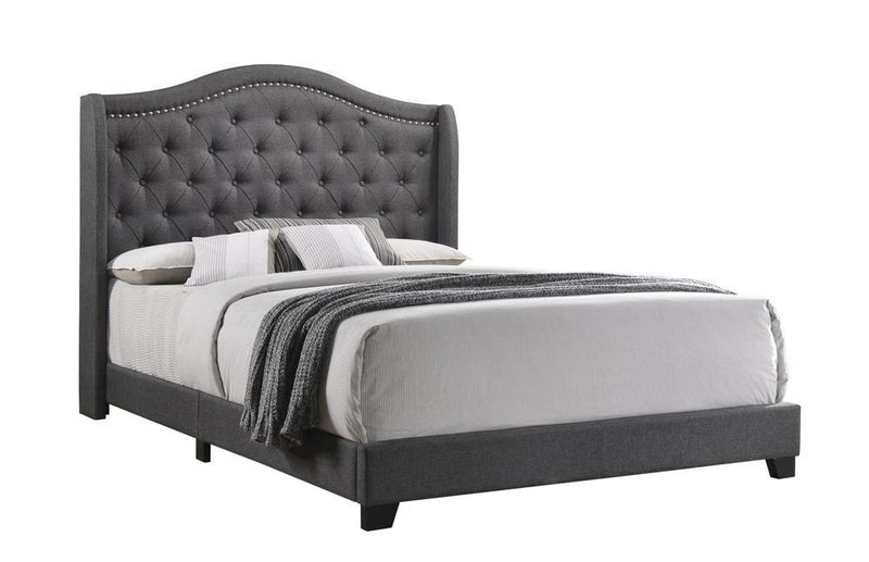 Sonoma Camel Back Eastern King Bed Grey - Theo's Factory Direct Mattress & Furniture (Columbus, OH)