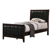 Carlton Full & Twin Upholstered Panel Bed Cappuccino and Black - Theo's Factory Direct Mattress & Furniture (Columbus, OH)