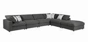Serene Upholstered Rectangular Ottoman Charcoal - Theo's Factory Direct Mattress & Furniture (Columbus, OH)