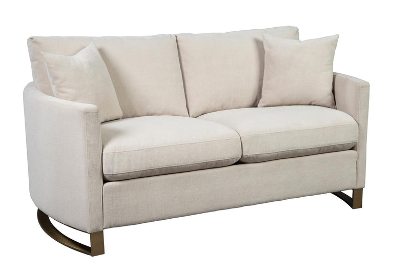 Corliss Upholstered Arched Arms Loveseat Beige - Theo's Factory Direct Mattress & Furniture (Columbus, OH)