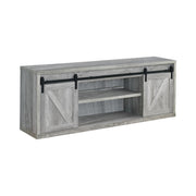 Brockton 71-inch 3-shelf Sliding Doors TV Console Grey Driftwood - Theo's Factory Direct Mattress & Furniture (Columbus, OH)