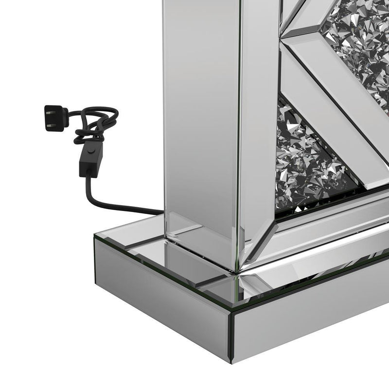 Carmen Geometric Base Table Lamp Silver - Theo's Factory Direct Mattress & Furniture (Columbus, OH)