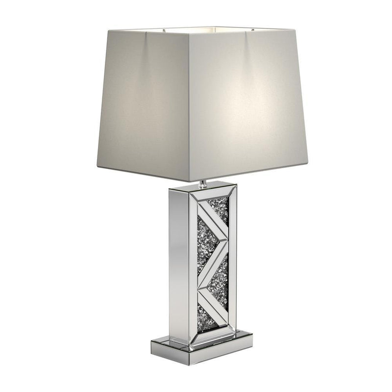 Carmen Geometric Base Table Lamp Silver - Theo's Factory Direct Mattress & Furniture (Columbus, OH)