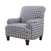 Glenn Recessed Arms Accent Chair Blue - Theo's Factory Direct Mattress & Furniture (Columbus, OH)