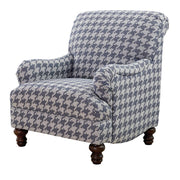 Glenn Recessed Arms Accent Chair Blue - Theo's Factory Direct Mattress & Furniture (Columbus, OH)