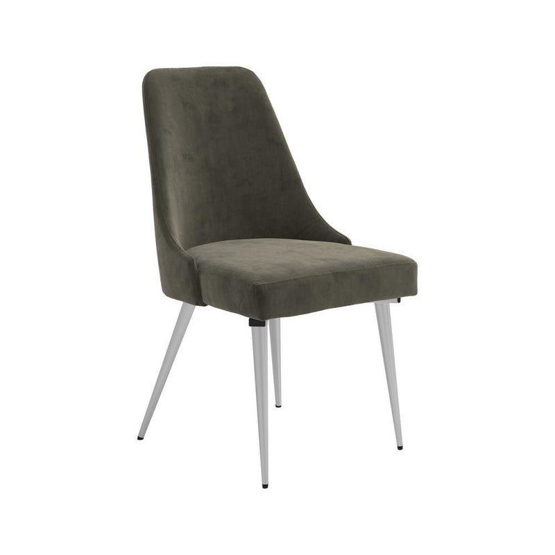 Cabianca Curved Back Side Chairs Grey (Set of 2) - Theo's Factory Direct Mattress & Furniture (Columbus, OH)