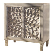 Clarkia Accent Cabinet with Floral Carved Door White - Theo's Factory Direct Mattress & Furniture (Columbus, OH)