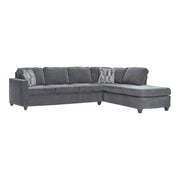 Mccord 2-piece Cushion Back Sectional Dark Grey - Theo's Factory Direct Mattress & Furniture (Columbus, OH)