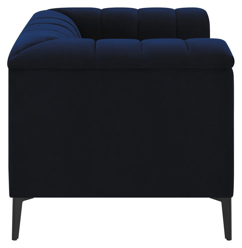 Chalet Tuxedo Arm Chair Blue - Theo's Factory Direct Mattress & Furniture (Columbus, OH)