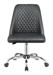 Althea Upholstered Tufted Back Office Chair Grey and Chrome - Theo's Factory Direct Mattress & Furniture (Columbus, OH)