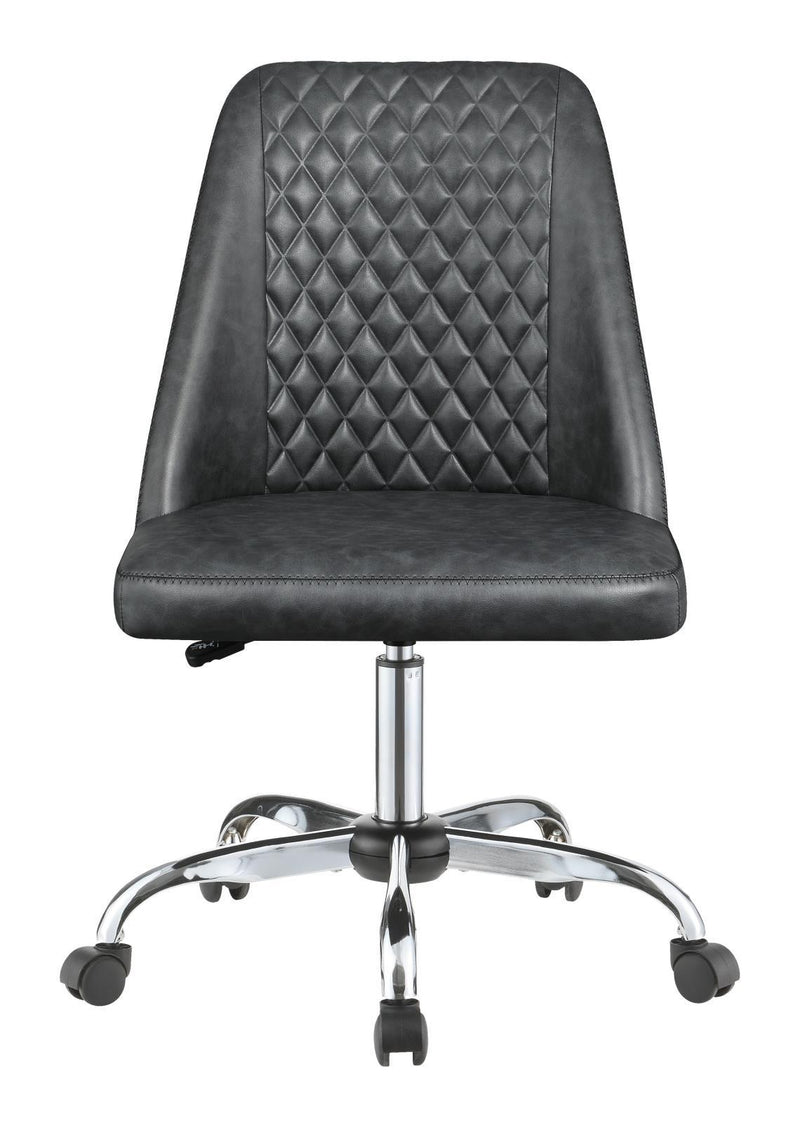 Althea Upholstered Tufted Back Office Chair Grey and Chrome - Theo's Factory Direct Mattress & Furniture (Columbus, OH)