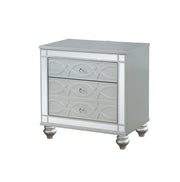Gunnison 2-drawer Nightstand Silver Metallic - Theo's Factory Direct Mattress & Furniture (Columbus, OH)