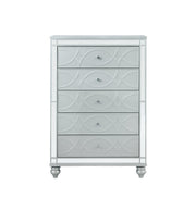 Gunnison 5-drawer Chest Silver Metallic - Theo's Factory Direct Mattress & Furniture (Columbus, OH)