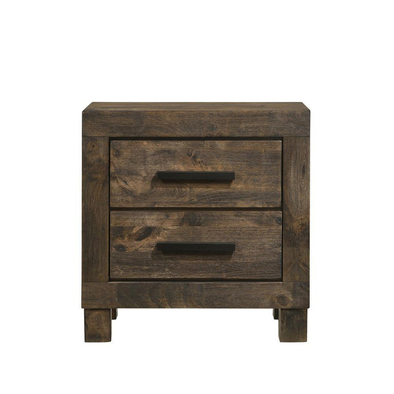 Woodmont 2-drawer Nightstand Rustic Golden Brown - Theo's Factory Direct Mattress & Furniture (Columbus, OH)