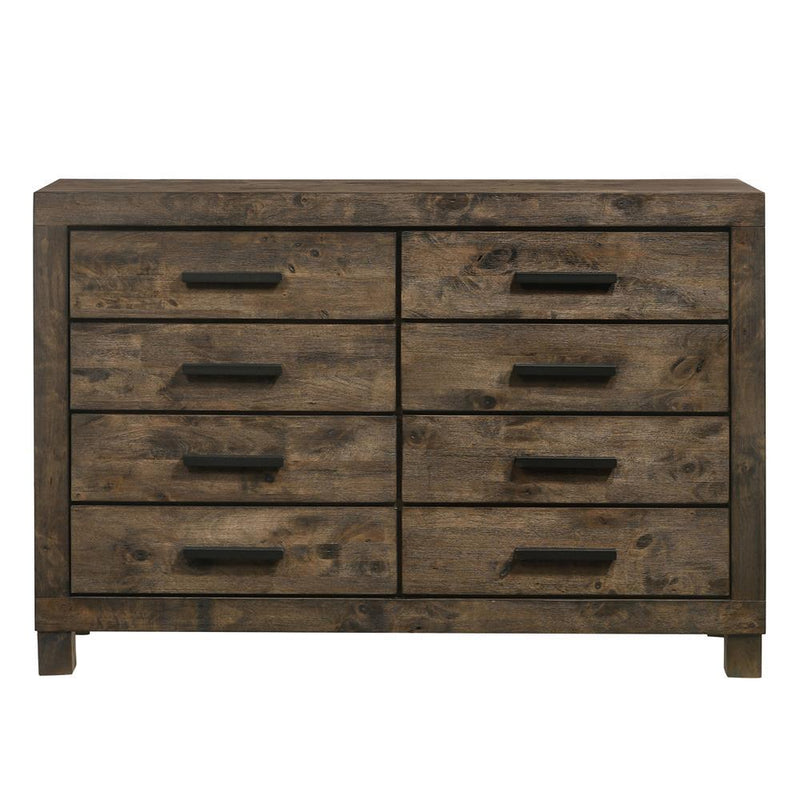 Woodmont 8-drawer Dresser Rustic Golden Brown - Theo's Factory Direct Mattress & Furniture (Columbus, OH)