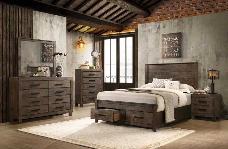 Woodmont 5-drawer Chest Rustic Golden Brown - Theo's Factory Direct Mattress & Furniture (Columbus, OH)