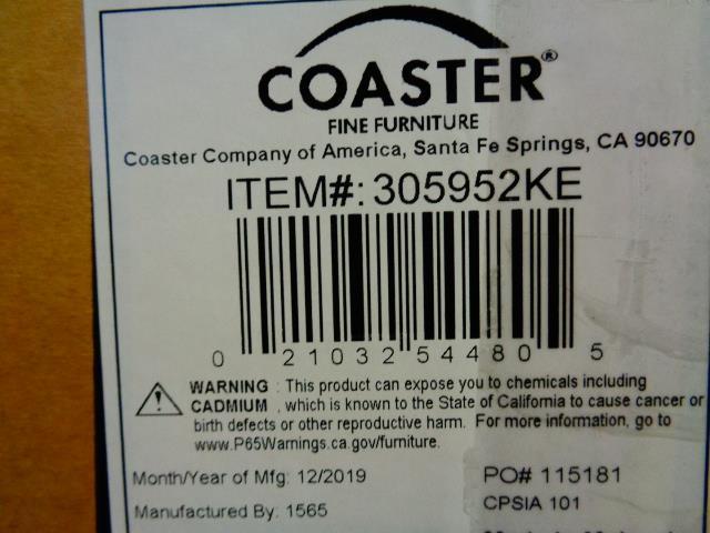 Fairfield Eastern King & Queen Upholstered Panel Bed Beige & Grey - Theo's Factory Direct Mattress & Furniture (Columbus, OH)