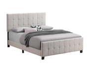 Fairfield Eastern King & Queen Upholstered Panel Bed Beige & Grey - Theo's Factory Direct Mattress & Furniture (Columbus, OH)