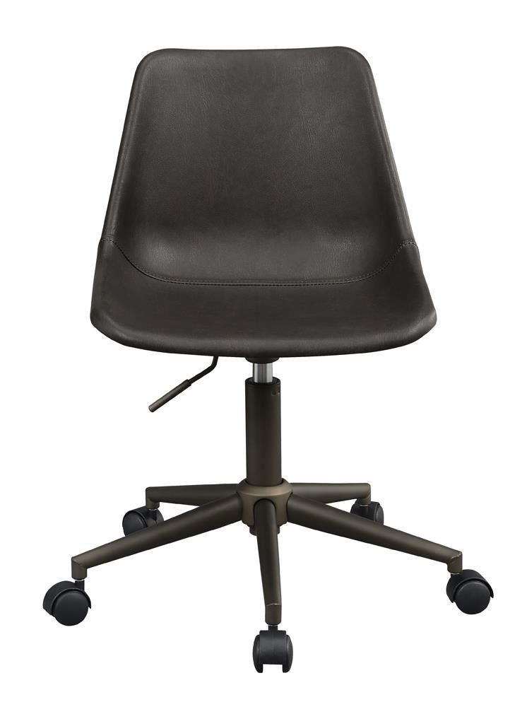 Carnell Adjustable Height Office Chair with Casters Brown and Rustic Taupe - Theo's Factory Direct Mattress & Furniture (Columbus, OH)