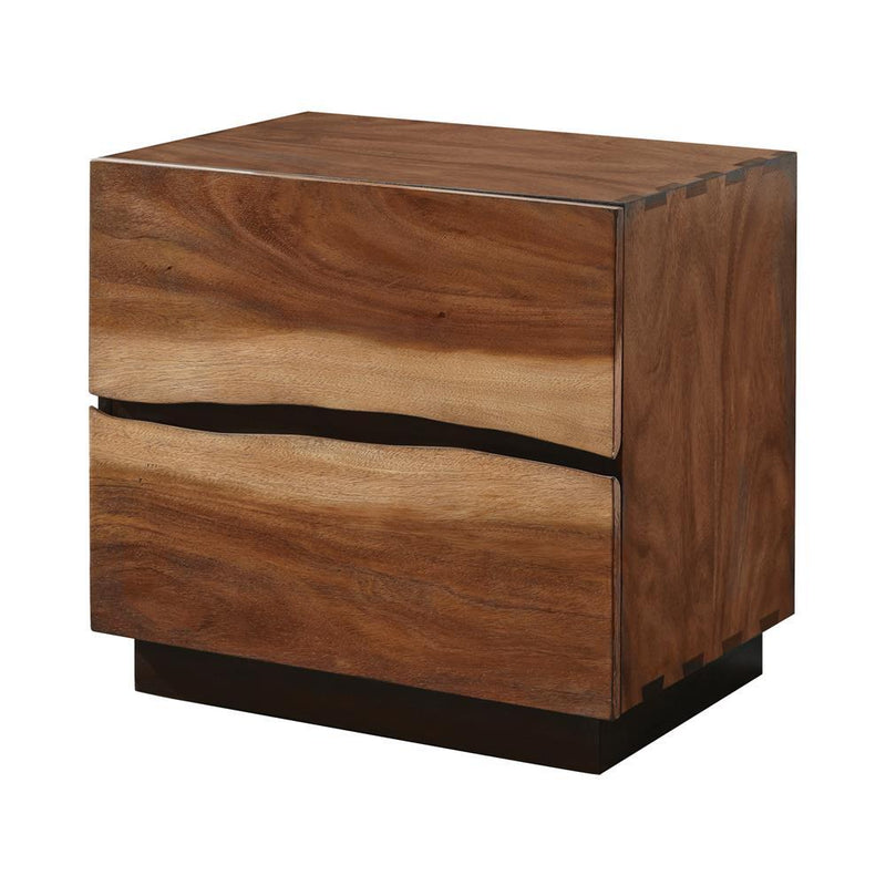 Winslow 2-drawer Nightstand Smokey Walnut and Coffee Bean - Theo's Factory Direct Mattress & Furniture (Columbus, OH)