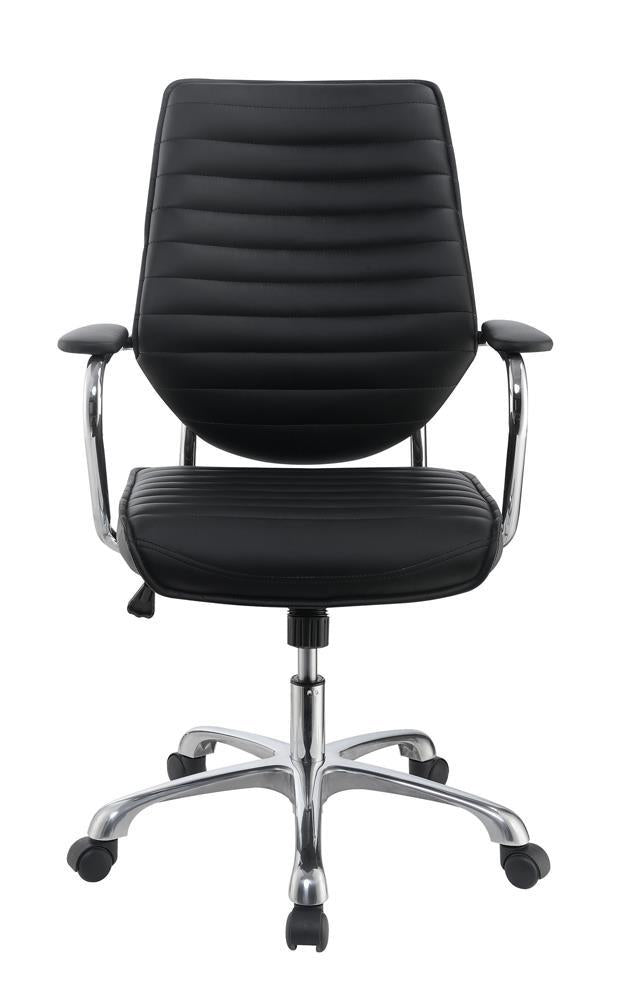 Chase High Back Office Chair Black and Chrome - Theo's Factory Direct Mattress & Furniture (Columbus, OH)