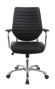 Chase High Back Office Chair Black and Chrome - Theo's Factory Direct Mattress & Furniture (Columbus, OH)