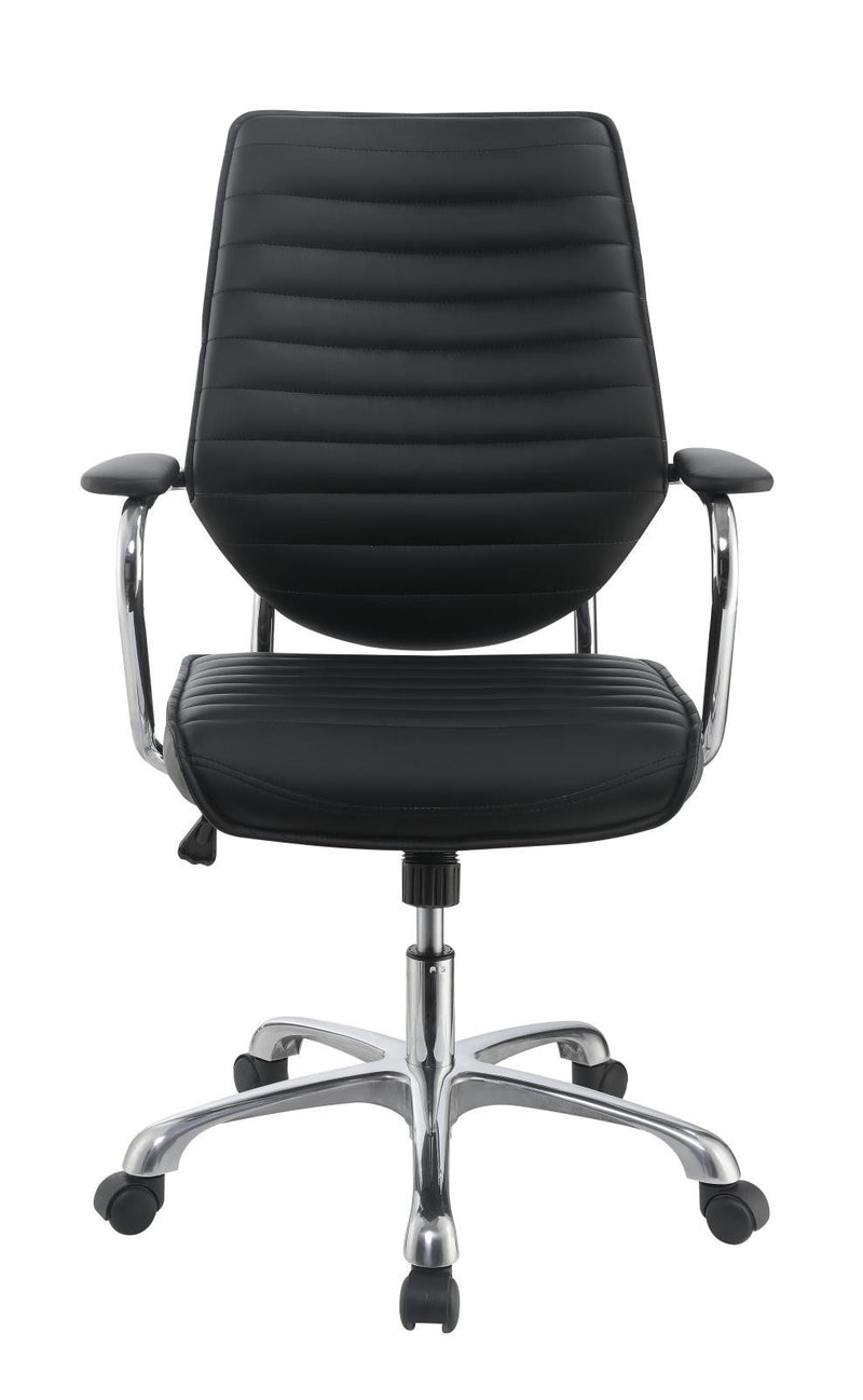 Chase High Back Office Chair Black and Chrome - Theo's Factory Direct Mattress & Furniture (Columbus, OH)