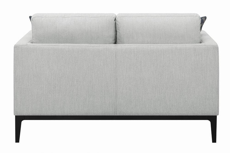 Apperson Cushioned Back Loveseat Light Grey - Theo's Factory Direct Mattress & Furniture (Columbus, OH)