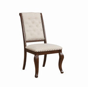 Brockway Tufted Dining Chairs Cream and Antique Java (Set of 2) - Theo's Factory Direct Mattress & Furniture (Columbus, OH)