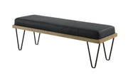 Chad Upholstered Bench with Hairpin Legs Dark Blue - Theo's Factory Direct Mattress & Furniture (Columbus, OH)