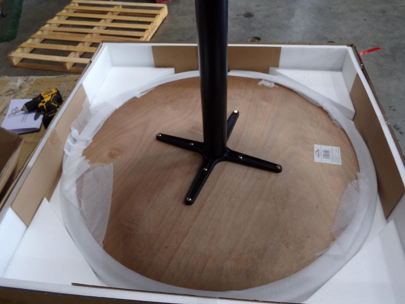 Cora Round Dining Table Walnut and Black - Theo's Factory Direct Mattress & Furniture (Columbus, OH)