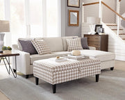 Mcloughlin Upholstered Sectional Platinum - Theo's Factory Direct Mattress & Furniture (Columbus, OH)