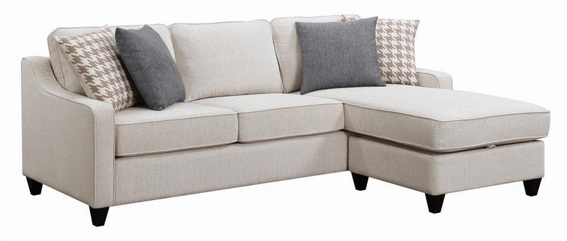Mcloughlin Upholstered Sectional Platinum - Theo's Factory Direct Mattress & Furniture (Columbus, OH)