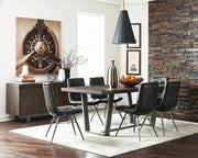 Aiken Tufted Dining Chairs Charcoal (Set of 4) - Theo's Factory Direct Mattress & Furniture (Columbus, OH)
