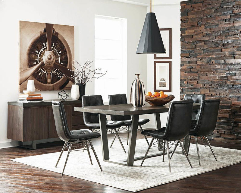 Aiken Tufted Dining Chairs Charcoal (Set of 4) - Theo's Factory Direct Mattress & Furniture (Columbus, OH)